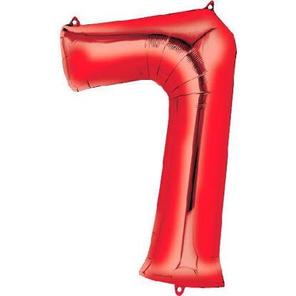 Imagen de Rojo #7 inflado con helio